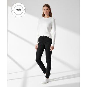 NWT Dear John Waffle Knit Crew Neck Long Sleeve Sweater White Women S